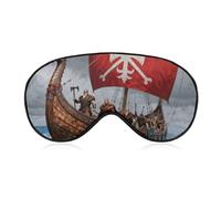 Warships at Sea Sleep Mask for Women Men, Soft Eye Mask with Adjustable Strap for Sleeping, Light Blocking Travel Blindfold for Nap Comfortable Eye Cover for Home Office