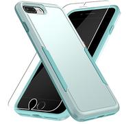Warsia for iPhone 8 Plus/7 Plus Case Rugged Dual-Layer Shockproof, Green | Military-Grade Heavy Duty Protection,Screen Protector,Matte Finish Scratch Resistant Anti-Fingerprint,Anti-Slip Phone Cover