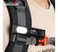 Warsun 2Pcs T7 LED Keychain Flashlight 450Lm Portable Mini Torch Light with Magnet Pocket Lantern Flood Work Light