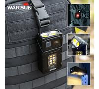 WARSUN DC08 Rechargeable LED Work Light, 800Lm, 180° Rotatable, Magnetic Base, IPX5 Waterproof, Portable Multi-function Lamp