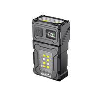 WARSUN DC08 Swivial LED Flashlight Rechargeable, 800 Lumens Mini Work Lihgt, Small EDC Flashlight Clip On with Back Clip, Magnetic Flashlight, for Emergency, Walk Dog, Working, Hiking, Camping
