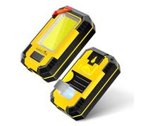 Warsun KS-08 Portable LED Rechargeable Work Light,Magnetic Base & Hanging Hook,30W 1200Lumens Super Bright,5000K,for Car Repairing, Camping,Hiking, Backpacking, Fishing, Hurricane,Emer, Yellow