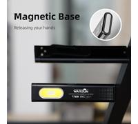 Warsun LED Keychain Flashlight 650Lm Portable Mini Torch Light Pocket Lantern Flood Work Light With Magnet