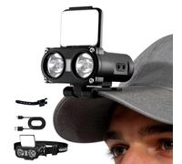 WARSUN Rechargeable Headlamp & Hat Light, 800LM Motion Sensor Cap Light | 5 Light Modes • Red Light • 180° Adjustable Beam • Lightweight Design • USB-C Charging • Multiple Mounting Options
