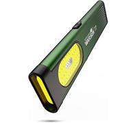 WARSUN T7 Pro EDC Torch, 400 Lumens Compact Pocket Flashlight, USB-C Rechargeable, IPX4 Water Resistant, Dual Material Body, Red & Blue Strobe Light (1, Black) (Green)