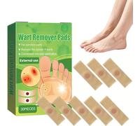 Wart Remover,30 Pads for Verruca Treatment, Plantar Verruca Plasters for Hands Feet & Face Fingers, Corn Remover Pads, Effective Deep Verruca Removal, Pain Relief, Easy to Use
