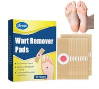 Wart Remover & Verruca Treatment, 24 Pads Corn Remover Pads for Feet, Hands, Gentle & Safe on Skin, Fast & Pain Relief, Wart Treatment Plasters Effective for Kids Adults