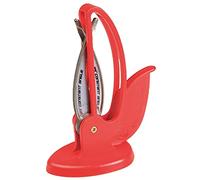 Warthog Sharpeners Knife Sharpener, V-Sharp Curve, Diamond Knife Sharpener for Smooth Blades 13cm x 7.5cm x 17.5cm, red, Curve