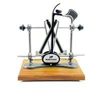 Warthog V-Sharp Elite Knife Sharpeners with Deluxe Wooden Base, 325 Grit Diamond Rods with Adjustable Angles, Professional Knife Sharpener System, Metal Frame Construction, Gunmetal Grey