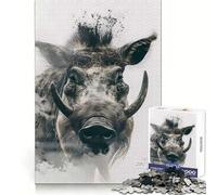 Warthog Wilderness Jigsaw Puzzle for Teenagers 1000 Pieces Logical Think Tranquil Escape Seamless Lock Holiday Treat (38x52cm)
