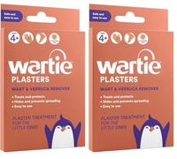 Wartie Plasters - Verruca & Wart Remover - Protect, Treat and Prevent - Easy Wart and Verruca Treatment for Hands and Feet - Prevent Spreading Warts - Safe for Adults and Children Aged 4+ - Pack of 30