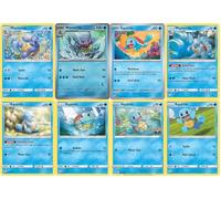 Wartortle & Squirtle - Pokemon 8 Card Lot - 24/181 - 34/214 - Team Up - Pokemon 151 - Unbroken Bonds