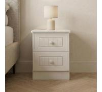 Warwick Bedside Cabinet - 2 Drawer - White
