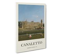 Warwick Castle Giovanni Canaletto Canvas Wall Art Print 30x20 Inch