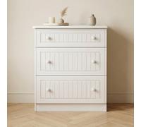 Warwick Chest - 3 Drawer - Deep - White