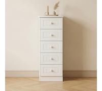 Warwick Chest - 5 Drawer - Narrow - White