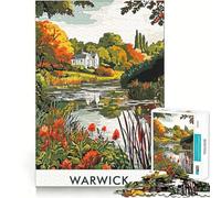 Warwick Landscape Jigsaw Puzzles 1000 Mental Focus Game Precision Cut Smooth Edges Meaningful Connection Building Game (38x26cm)