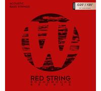 Warwick Red Strings Acoustic Bass String Set, Bronze - 6-String, Medium, .025-.135, Long Scale