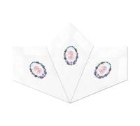 Warwick & Vance 3 Pack Of Womens/Ladies White Satin Bordered Handkerchiefs With Floral Embroidered Initials, Letter B