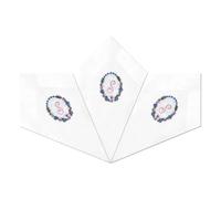 Warwick & Vance 3 Pack Of Womens/Ladies White Satin Bordered Handkerchiefs With Floral Embroidered Initials, Letter S