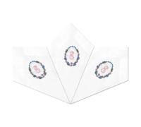 Warwick & Vance 3 Pack Of Womens/Ladies White Satin Bordered Handkerchiefs With Floral Embroidered Initials, Letter E