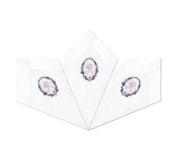 Warwick & Vance 3 Pack Of Womens/Ladies White Satin Bordered Handkerchiefs With Floral Embroidered Initials, Letter R
