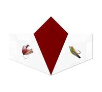 Warwick & Vance Men's 100% Cotton Handkerchiefs Pack of 3, Fishing Embroidery Hankies with Satin Stripe Borders, 40 x 40cm