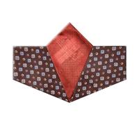 Warwick & Vance Pack Of 3 Mens/Gentlemens Red Patterned Handkerchiefs With Satin Stripe Borders, 100% Cotton, 40 x 40cm