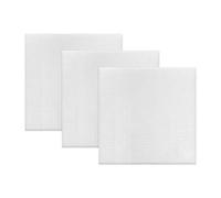 Warwick & Vance Pack Of 3 Mens/Gentlemens White Handkerchiefs With A Satin Stripe Border, 100% Cotton, 40 x 40cm