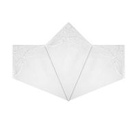 Warwick & Vance Pack Of 3 Womens/Ladies White Handkerchiefs With Butterfly Lace Corners, 29 x 29cm