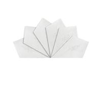 Warwick & Vance Pack Of 6 Womens/Ladies White Handkerchiefs With White Floral Embroidery & Satin Stripe Borders, 100% Cotton, 29 x 29cm