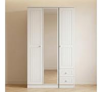 Warwick Wardrobe - 3 Door - 1 Mirror - Tall - Combi - White