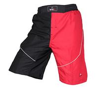 WARX Kick Boxing UFC MMA Grappling Fight Short Cage Boxing Gym Shorts (Red/Black, M)