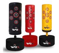 WARX Kids/Junior Boxing Free Standing Sand Base Punch bag Set Freestanding Bag + Gloves (Black)
