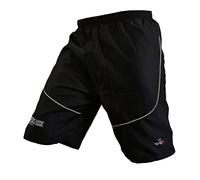 WARX Muay Thai MMA Shorts Fight Kick Boxing Martial Arts Gear UFC Cage Fighting (L) Black