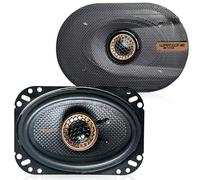 Warzone 2X WZ46PTi 4x6-Inch Super Coaxial Speaker Pair, 4 Ohm, 380W Max, 100W RMS, 90dB Sensitivity, Ferrite Woofer & PEI Dome Tweeter for Pro Car Audio