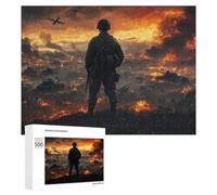 Warzone Battlefield Wooden Brain Teaser for Adults, 500 PCS - Winter Activity Gift, for Screen-Free Relaxation at Home