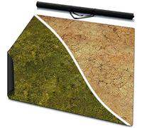 Warzone Studio 3’ x 3’ Double-Sided Rubber Battle Mat: Meadows + Saraha + Bag