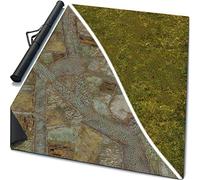 Warzone Studio 6 x 4 feet Double-Sided Mouse Pad Rubber Battle Mat: Meadows + Zolotograd