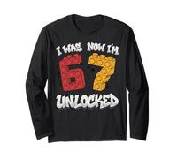 was 6 Now I'm 7 67 Brick Builder Bricks Building Blocks Long Sleeve T-Shirt