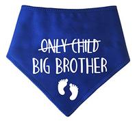 Was Only Child NOW Big Brother Blue Dog Bandana - Baby Pregnancy Announcement (S3 Medium Dogs, Labs, Staffies & Springers)