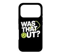 was that out? pickleball sport design paddle outline graphic Case for iPhone 17 Pro
