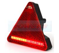 WAS W68L 12v 24v Universal LED Triangle Rear Combination Light Lamp Trailer L/H
