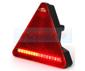 WAS W68L 12v 24v Universal LED Triangle Rear Combination Light Lamp Trailer L/H