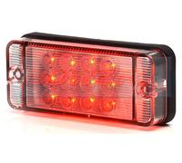 WAS W83D RECTANGULAR COMPACT CLEAR LENS LED REAR FOG LIGHT TRAILER CARAVAN