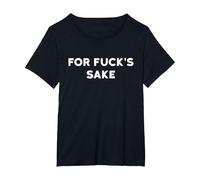 was Zum Teufel for Fuck's Sake Funny Curse Word Profanity T-Shirt, Women's Plus, Black, 3X