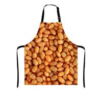 Wasach Funny Baking Apron Baked Beans and Novelty Cooking Chef Present For Men and Womens Baking Present Full BBQ Grilling Kitchen