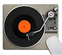 Wasach Gaming Mouse Pad Custom,Retro Vintage Vinyl Record Mouse Pad Custom Retro Nautical Anchor Personalized Design Non-Slip Rubber Mousepad