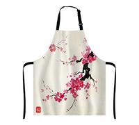 Wasach Japanese Cherry Kitchen Cooking BBQ Chef,Funny Apron for Men, Women - Dad Presents, Presents for Men - Birthday, Mothers Day Presents for Mom, Wife, Husband, Brother, Friends
