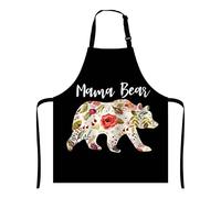 Wasach Mama Bear Kitchen Cooking BBQ Chef,Funny Apron for Men, Women Dad Presents, Presents for Men Birthday, Mothers Day Presents for Mom, Wife, Husband, Brother, Friends